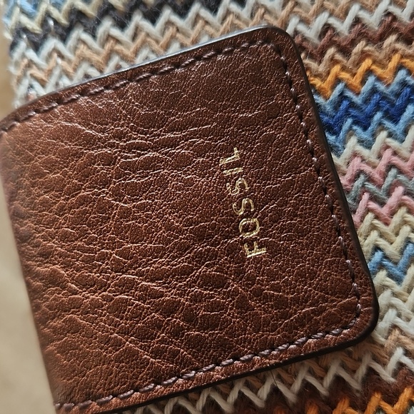 Fossil multicolored cloth slim fold wallet - Picture 2 of 16